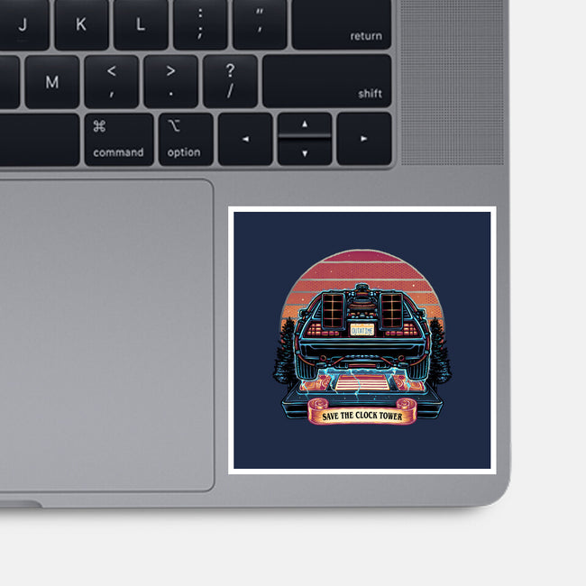 Time Travel Sunset-None-Glossy-Sticker-glitchygorilla