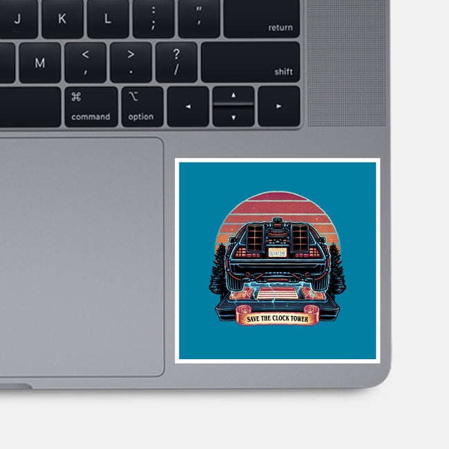 Time Travel Sunset-None-Glossy-Sticker-glitchygorilla