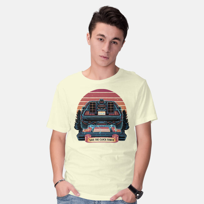 Time Travel Sunset-Mens-Basic-Tee-glitchygorilla