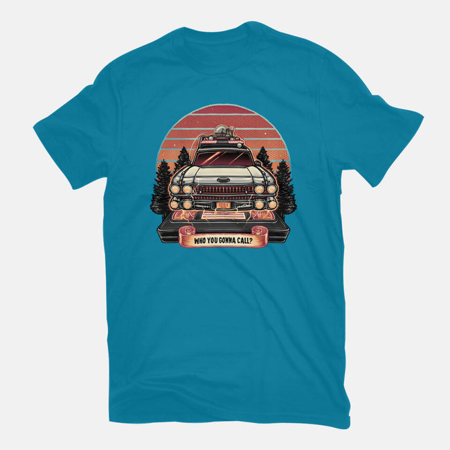 Ghost Hunting Sunset-Mens-Basic-Tee-glitchygorilla