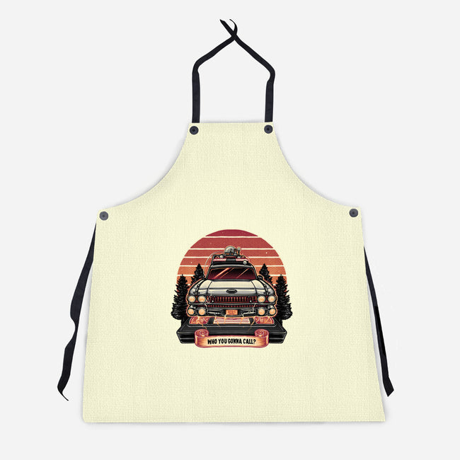 Ghost Hunting Sunset-Unisex-Kitchen-Apron-glitchygorilla