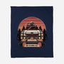 Ghost Hunting Sunset-None-Fleece-Blanket-glitchygorilla