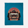 Ghost Hunting Sunset-None-Fleece-Blanket-glitchygorilla