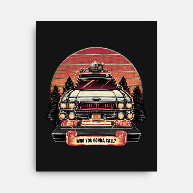 Ghost Hunting Sunset-None-Stretched-Canvas-glitchygorilla