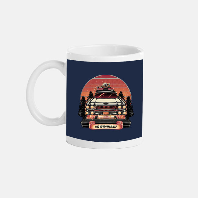 Ghost Hunting Sunset-None-Mug-Drinkware-glitchygorilla
