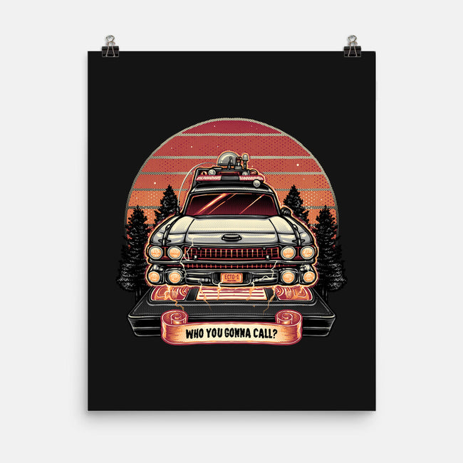Ghost Hunting Sunset-None-Matte-Poster-glitchygorilla
