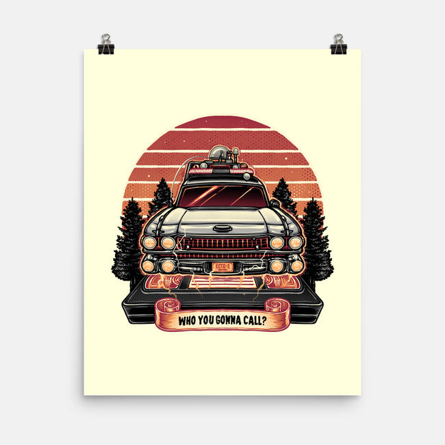 Ghost Hunting Sunset-None-Matte-Poster-glitchygorilla
