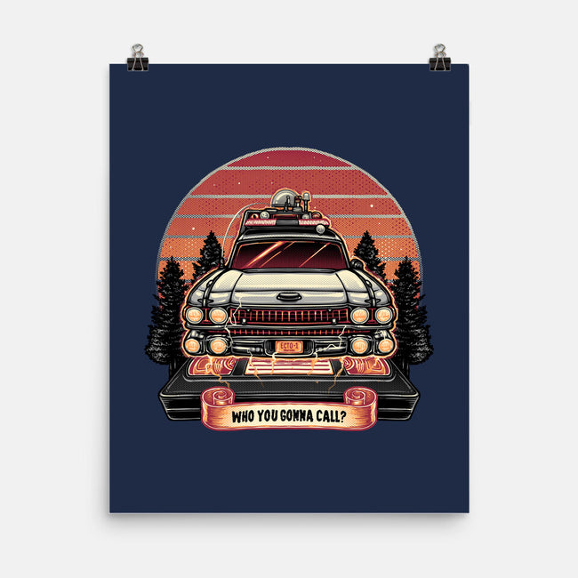 Ghost Hunting Sunset-None-Matte-Poster-glitchygorilla