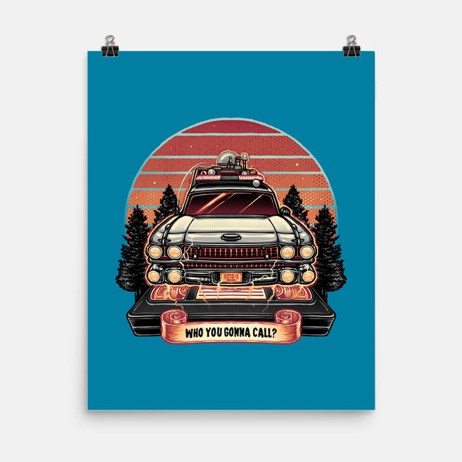 Ghost Hunting Sunset-None-Matte-Poster-glitchygorilla