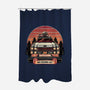 Ghost Hunting Sunset-None-Polyester-Shower Curtain-glitchygorilla