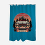 Ghost Hunting Sunset-None-Polyester-Shower Curtain-glitchygorilla