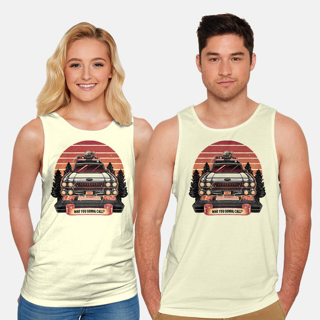 Ghost Hunting Sunset-Unisex-Basic-Tank-glitchygorilla