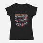 We Don’t Need Roads-Womens-V-Neck-Tee-glitchygorilla