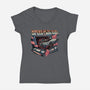 We Don’t Need Roads-Womens-V-Neck-Tee-glitchygorilla