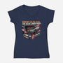 We Don’t Need Roads-Womens-V-Neck-Tee-glitchygorilla
