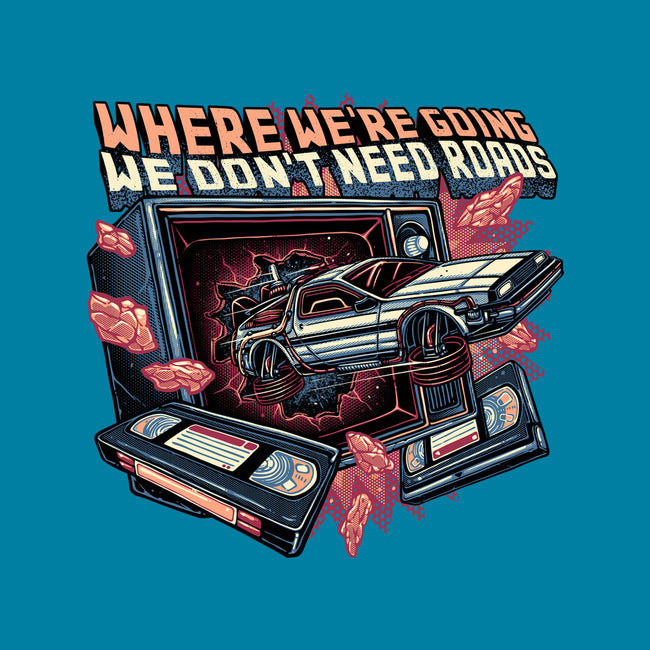 We Don’t Need Roads-None-Fleece-Blanket-glitchygorilla