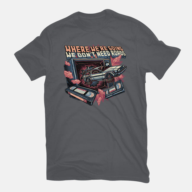 We Don’t Need Roads-Womens-Fitted-Tee-glitchygorilla
