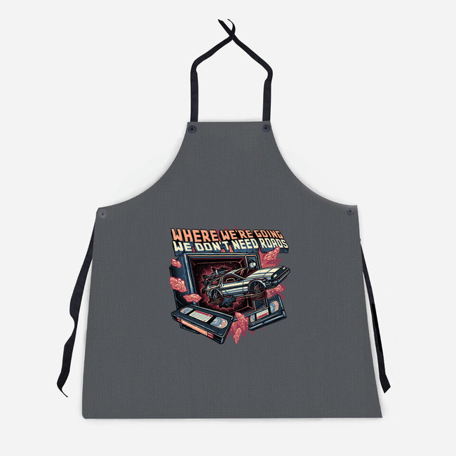 We Don’t Need Roads-Unisex-Kitchen-Apron-glitchygorilla