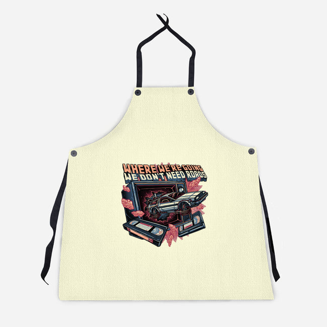 We Don’t Need Roads-Unisex-Kitchen-Apron-glitchygorilla