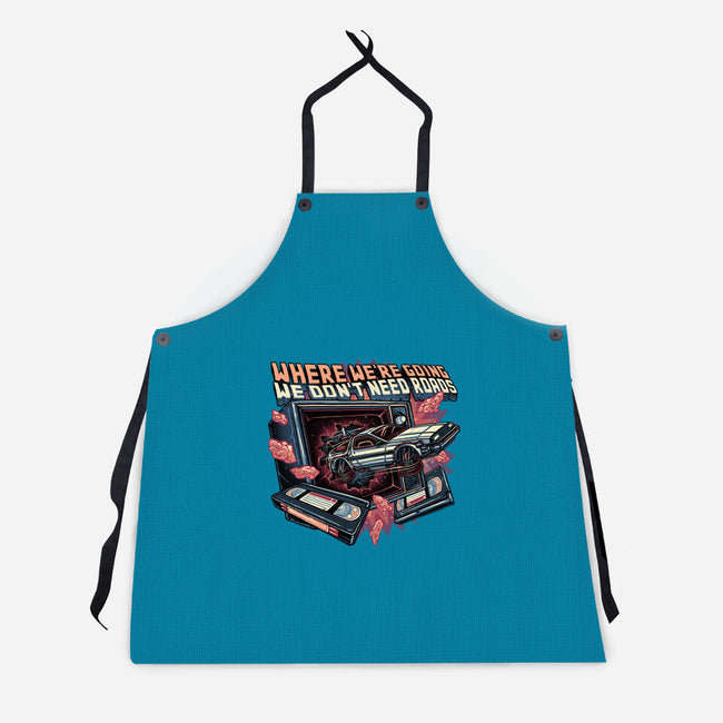 We Don’t Need Roads-Unisex-Kitchen-Apron-glitchygorilla