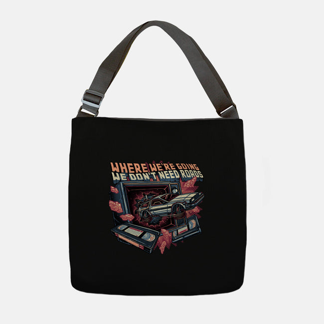 We Don’t Need Roads-None-Adjustable Tote-Bag-glitchygorilla