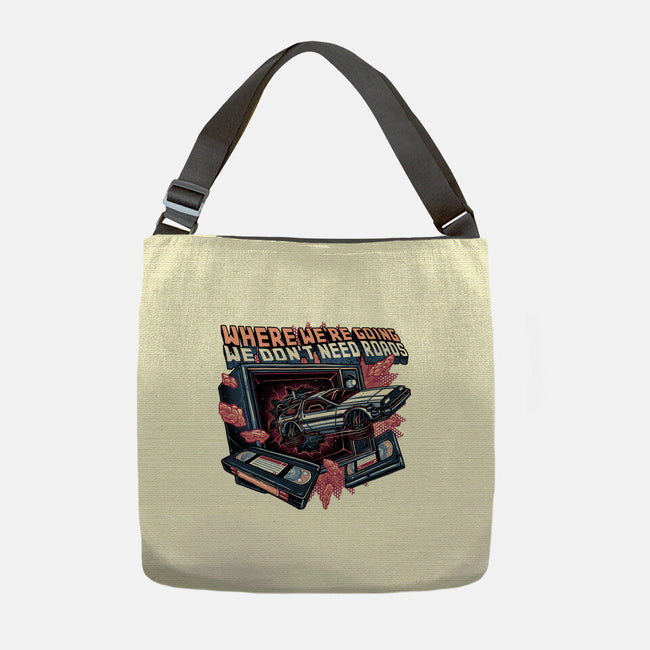We Don’t Need Roads-None-Adjustable Tote-Bag-glitchygorilla