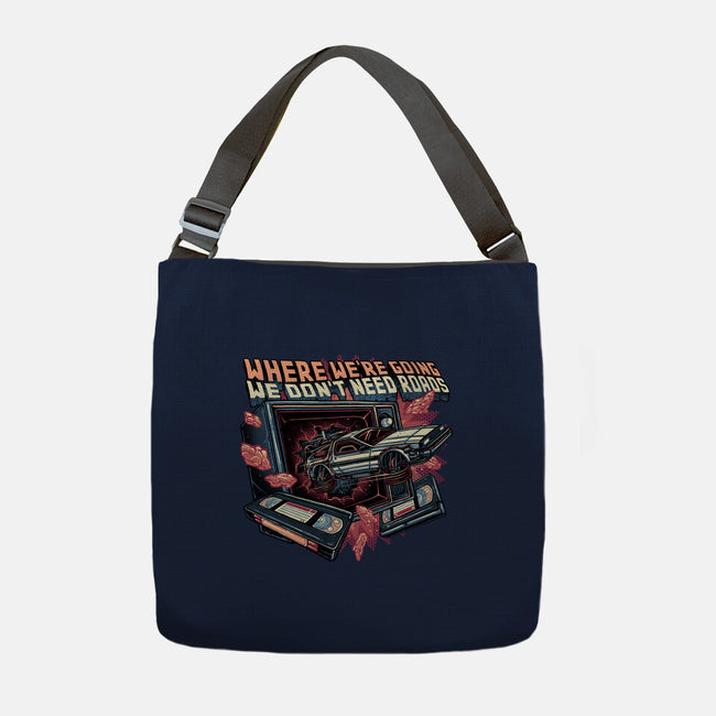 We Don’t Need Roads-None-Adjustable Tote-Bag-glitchygorilla