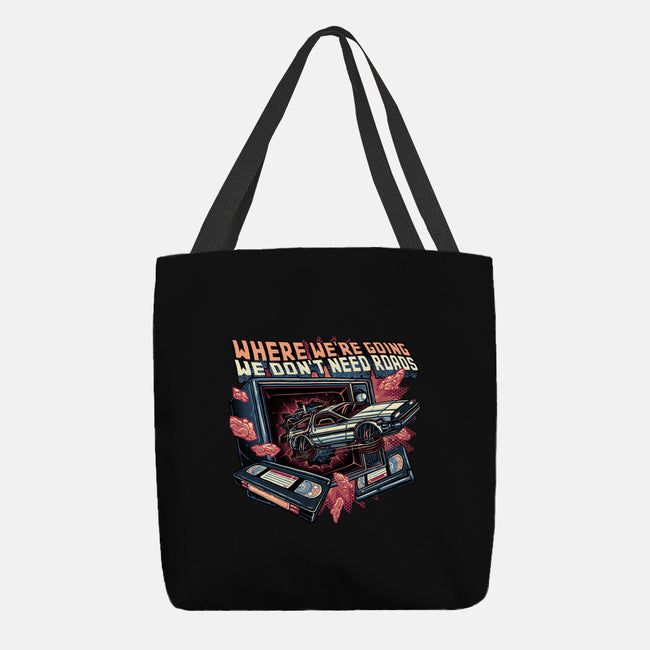 We Don’t Need Roads-None-Basic Tote-Bag-glitchygorilla
