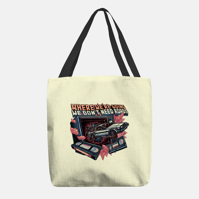 We Don’t Need Roads-None-Basic Tote-Bag-glitchygorilla