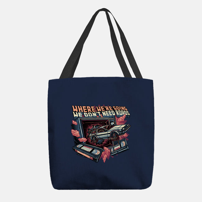 We Don’t Need Roads-None-Basic Tote-Bag-glitchygorilla