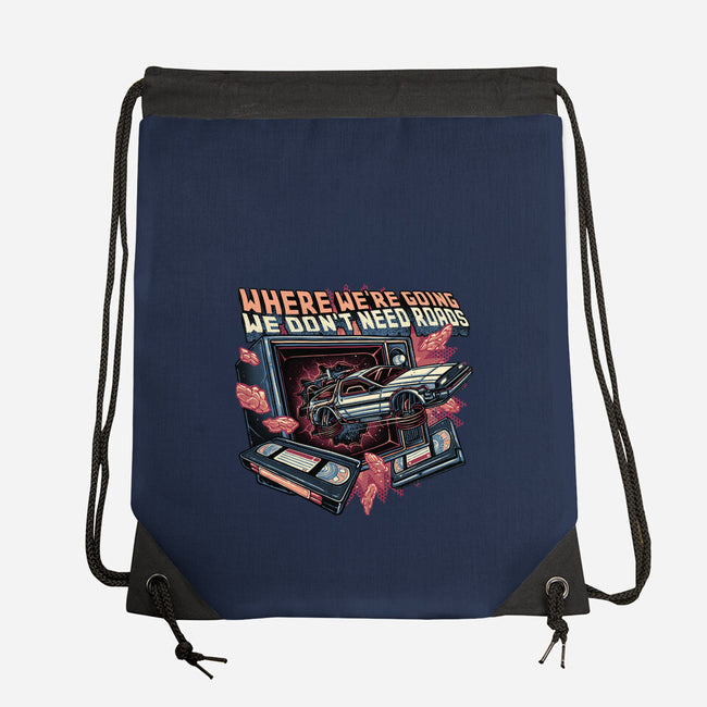 We Don’t Need Roads-None-Drawstring-Bag-glitchygorilla