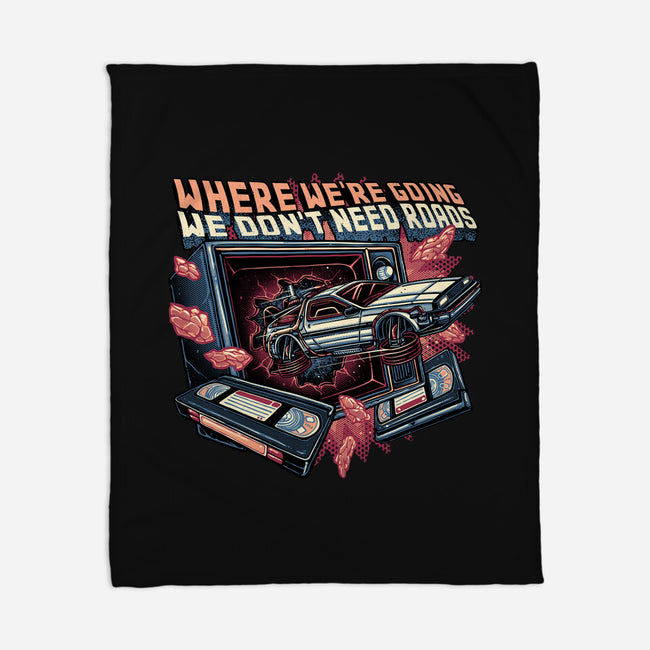 We Don’t Need Roads-None-Fleece-Blanket-glitchygorilla