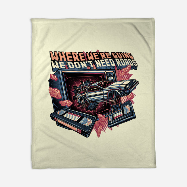 We Don’t Need Roads-None-Fleece-Blanket-glitchygorilla