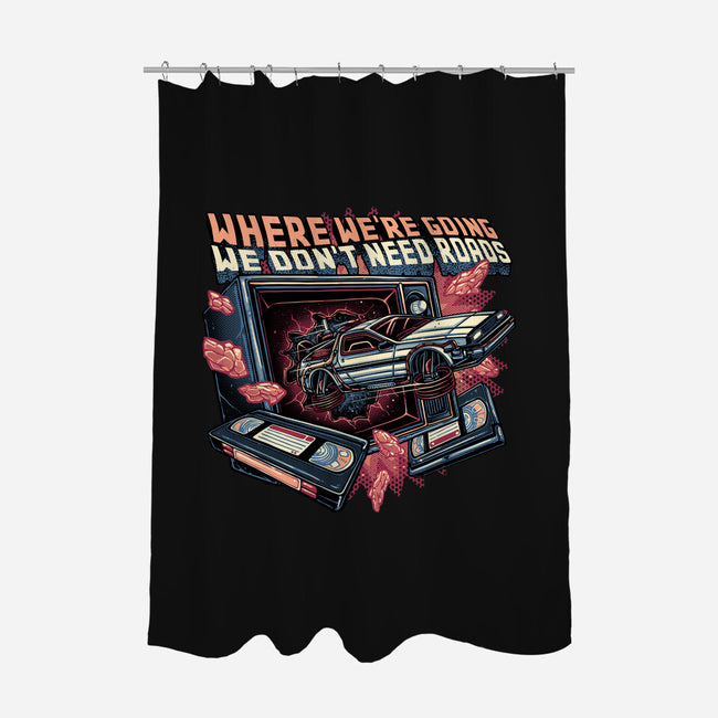 We Don’t Need Roads-None-Polyester-Shower Curtain-glitchygorilla