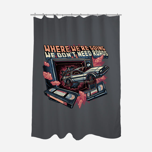 We Don’t Need Roads-None-Polyester-Shower Curtain-glitchygorilla