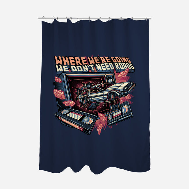 We Don’t Need Roads-None-Polyester-Shower Curtain-glitchygorilla
