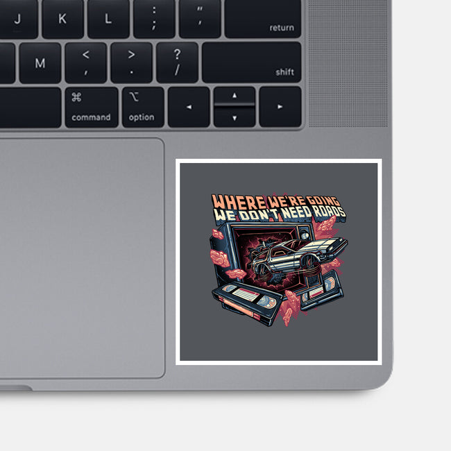 We Don’t Need Roads-None-Glossy-Sticker-glitchygorilla