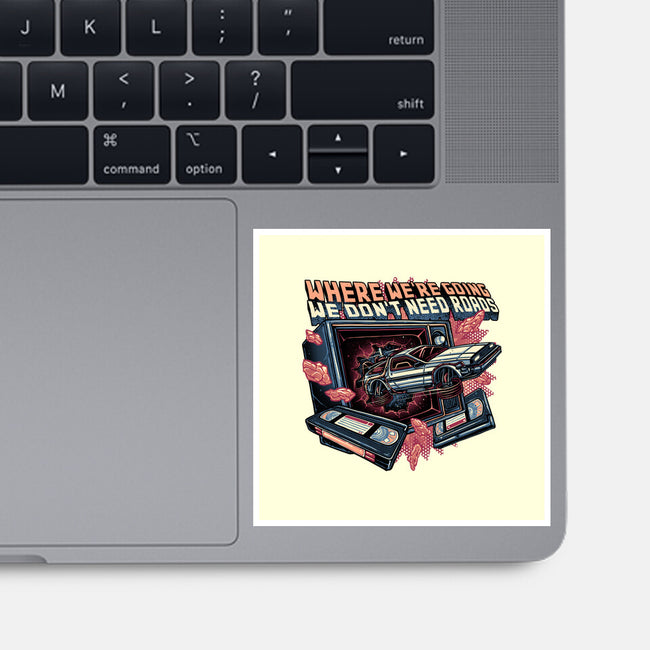 We Don’t Need Roads-None-Glossy-Sticker-glitchygorilla
