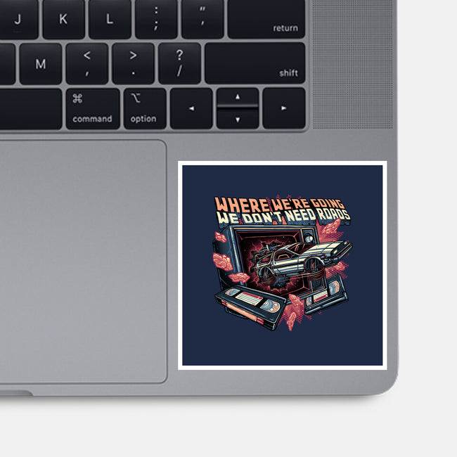 We Don’t Need Roads-None-Glossy-Sticker-glitchygorilla