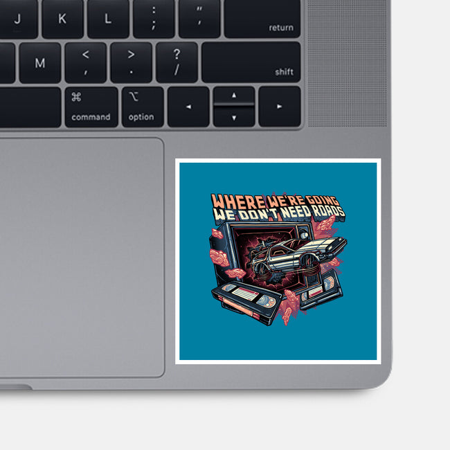 We Don’t Need Roads-None-Glossy-Sticker-glitchygorilla