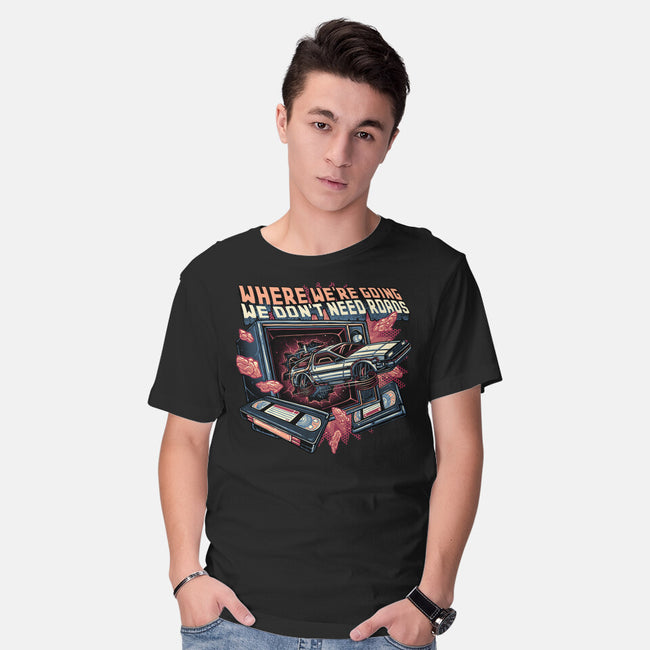 We Don’t Need Roads-Mens-Basic-Tee-glitchygorilla