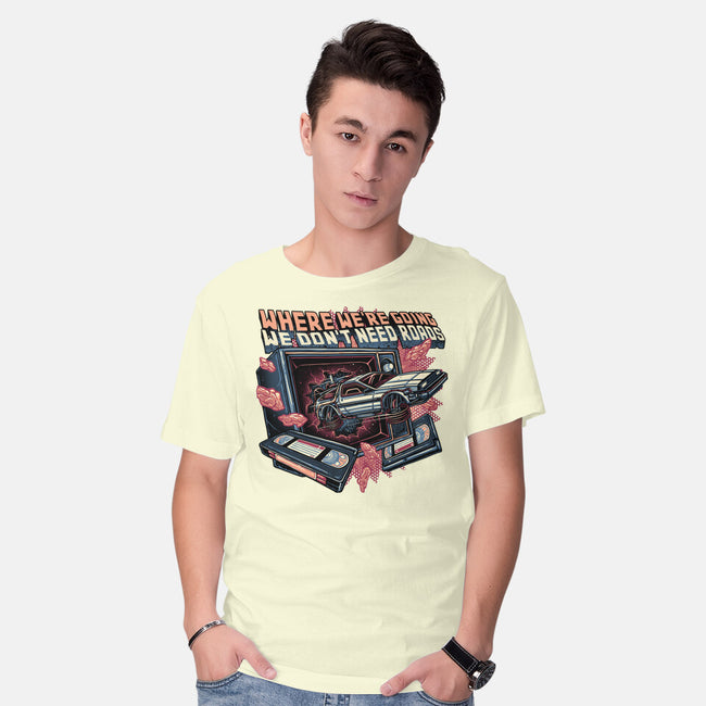 We Don’t Need Roads-Mens-Basic-Tee-glitchygorilla