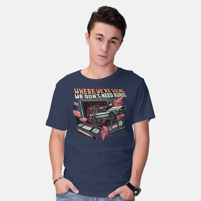 We Don’t Need Roads-Mens-Basic-Tee-glitchygorilla