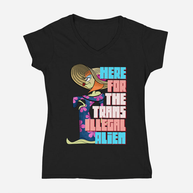 Educate Yourself-Womens-V-Neck-Tee-DrawnByBryan