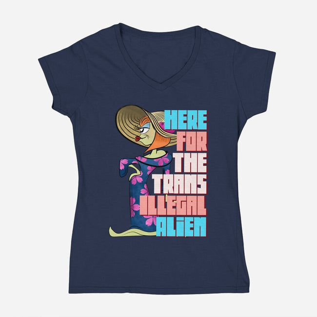 Educate Yourself-Womens-V-Neck-Tee-DrawnByBryan