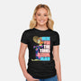 Educate Yourself-Womens-Fitted-Tee-DrawnByBryan