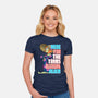 Educate Yourself-Womens-Fitted-Tee-DrawnByBryan
