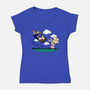 Lassonuts-Womens-V-Neck-Tee-DrawnByBryan