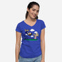 Lassonuts-Womens-V-Neck-Tee-DrawnByBryan