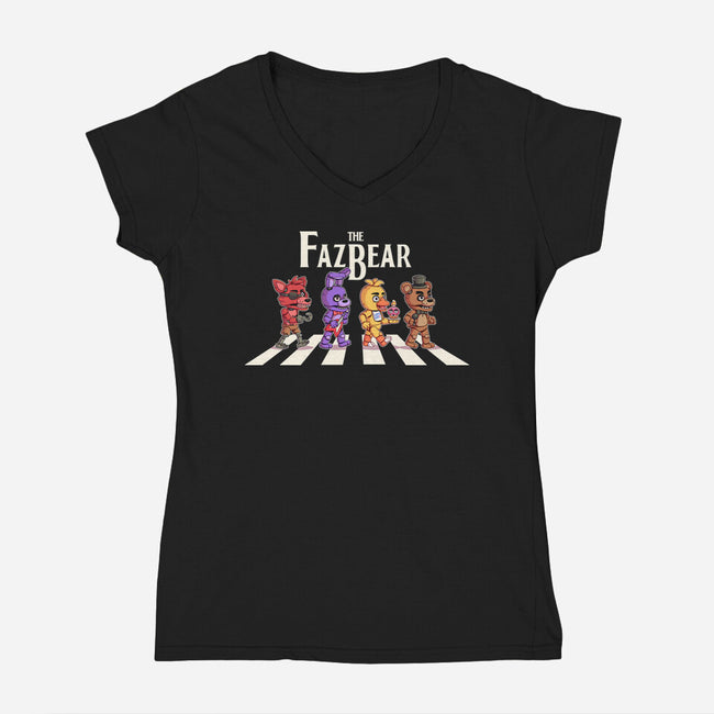 The Fazbear-Womens-V-Neck-Tee-2DFeer